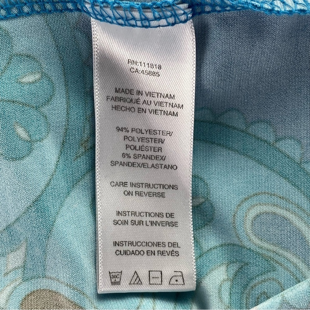 Michael Michael Kors turquoise blue butterfly sleeve blouse, S - Picture 5 of 11